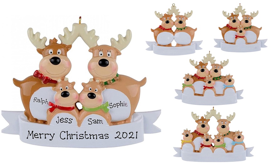 Image 1: Reindeer Family Christmas Tree Decoration