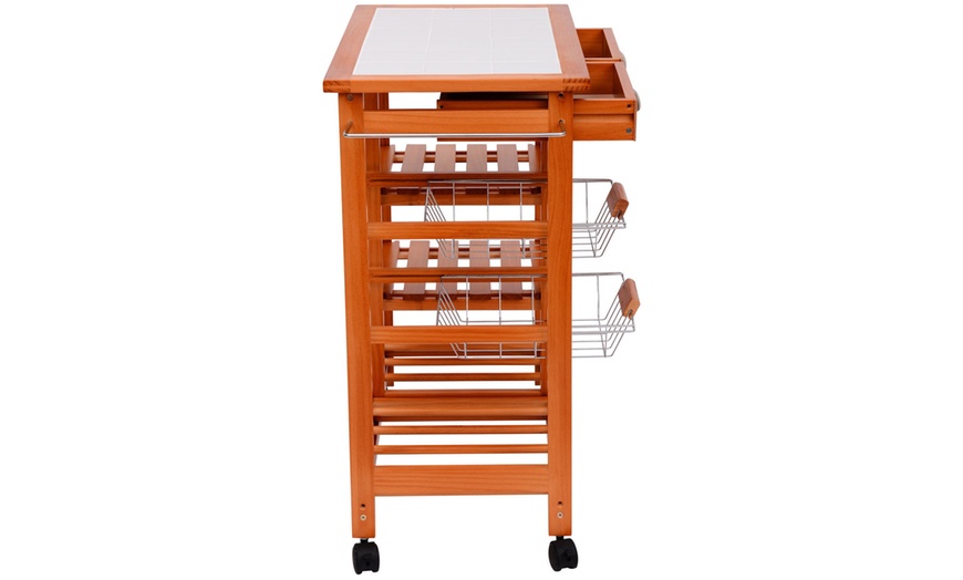 Image 11: HomCom Kitchen Trolley Cart