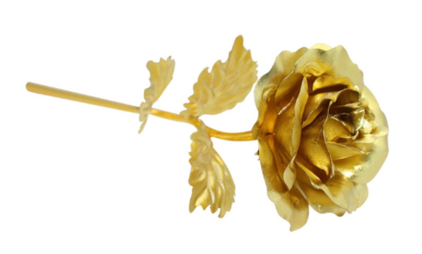 Up To 82% Off 24k Gold-Coloured Rose Gift | Groupon