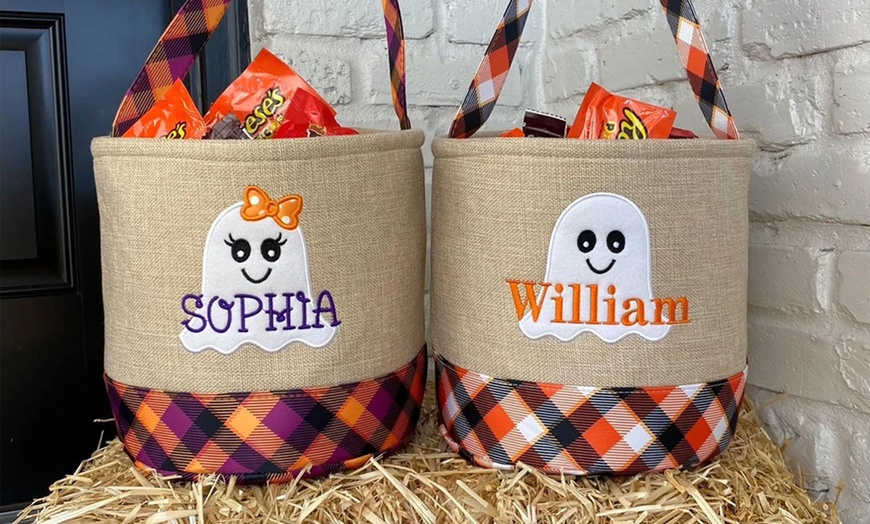 Image 4: Personalized Halloween Trick or Treat Baskets