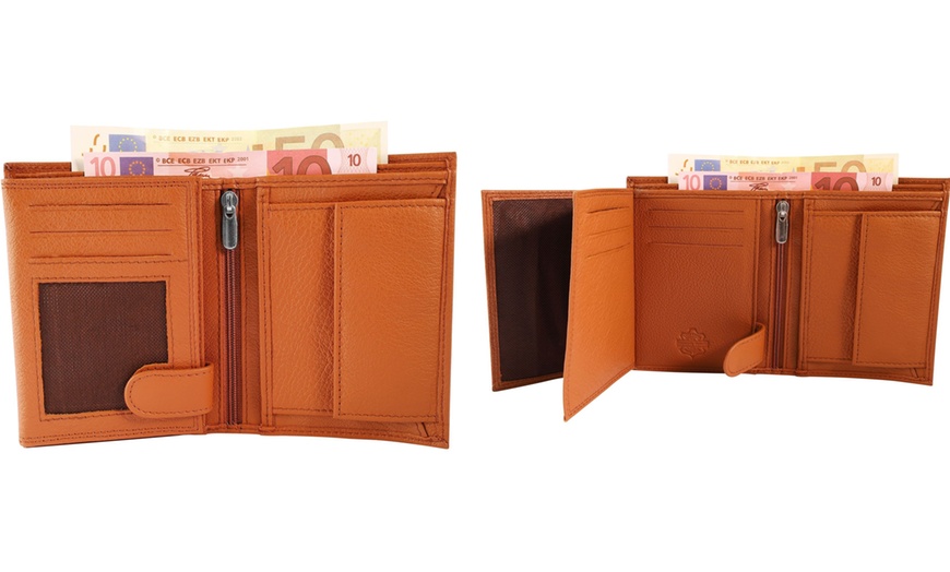 Image 12: Leonardo Verrelli Herren-Geldbörse aus Echtleder mit RFID-Schutz