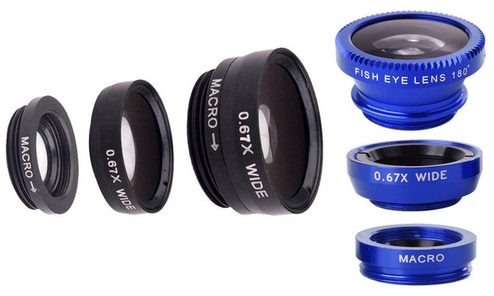 Three-in-One Camera Lens Clip Set | Groupon