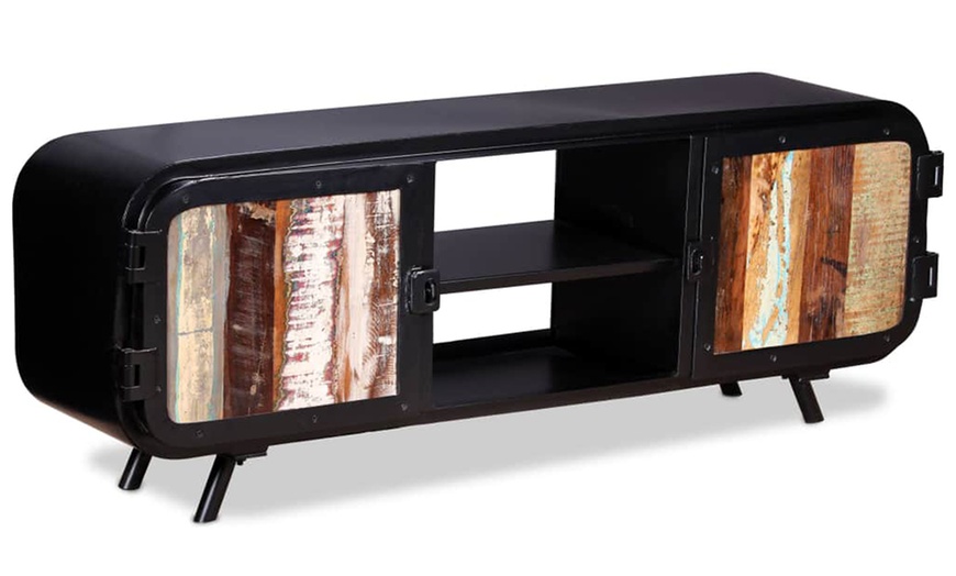 Image 4: Reclaimed Wood TV Cabinet