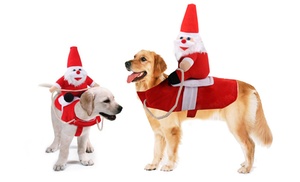 Pet Santa Claus Riding Costume