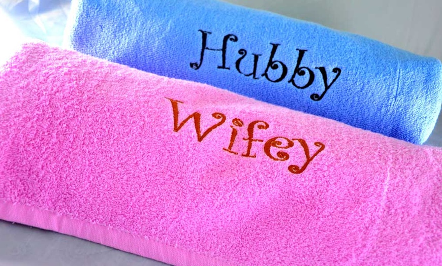 Image 2: Embroidered Cotton Bath Towel