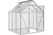 Gewächshaus aus Aluminium inkl, Schiebetür und Dachfenster in der Größe nach Wahl - Second Medium