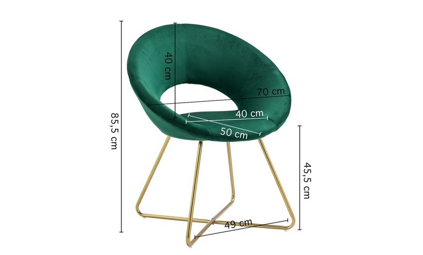 Image 6: Fauteuil rond en velours