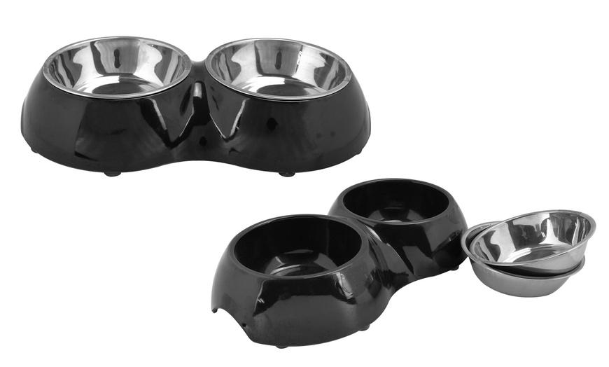 Image 2: Double Pet Bowl