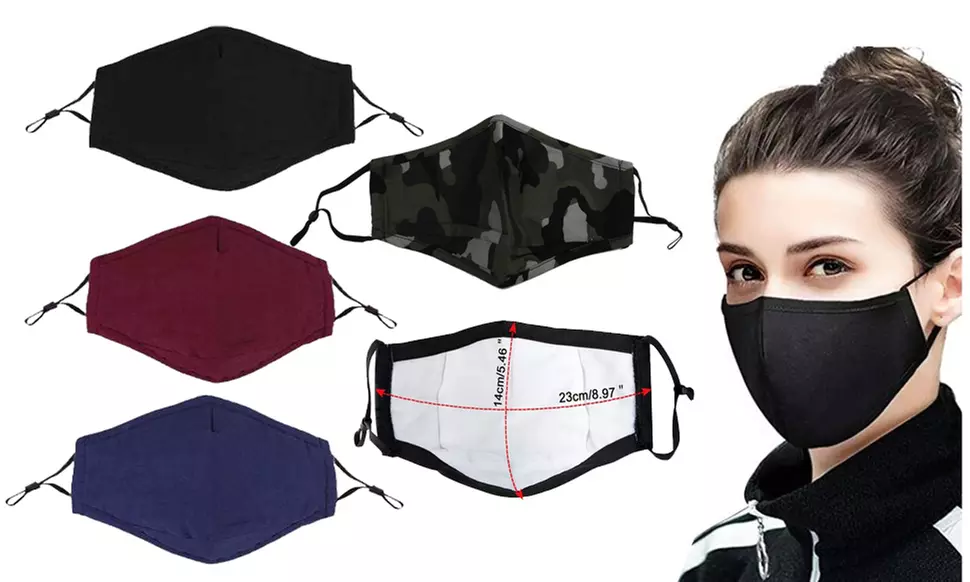 100% Washable Non-Medical Face Masks with Adjustable Strap (3-Pack) - Primary Image