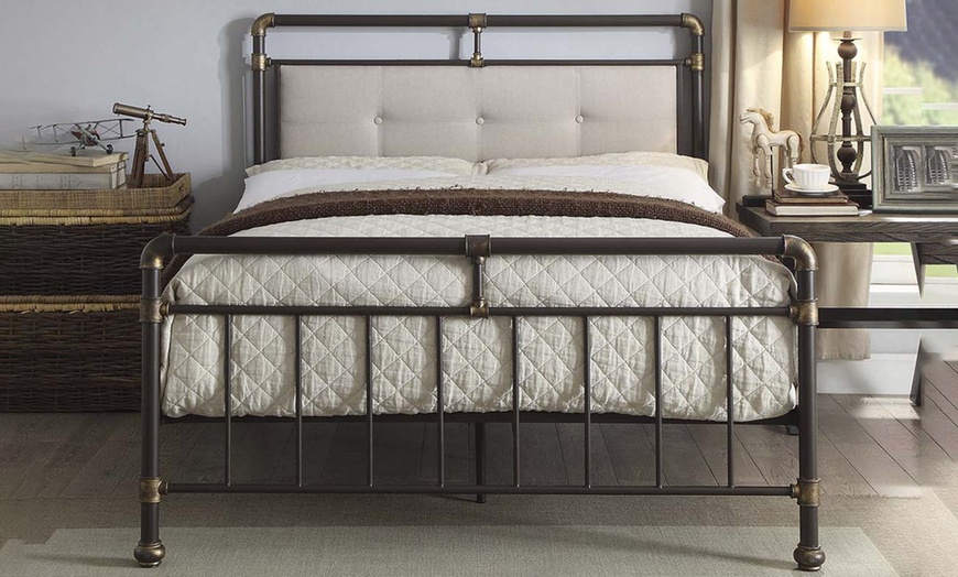 Image 2: Oxford Industrial-Styled Bed