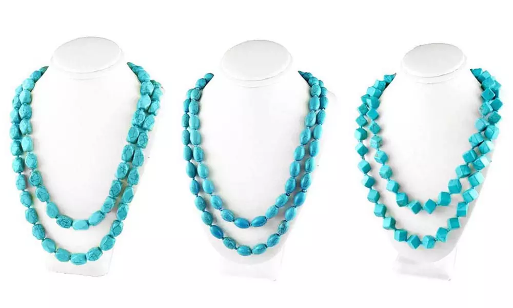 Valencia Gems 46" Genuine Turquoise Wrap Around Endless Necklace - Primary Image
