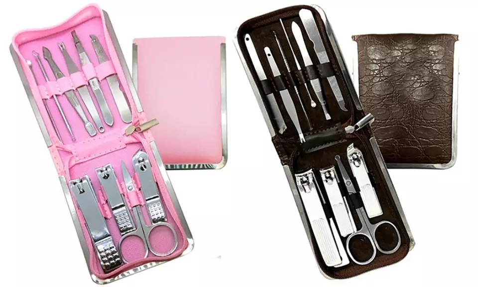 Stainless Steel Manicure and Pedicure Tool Set (11-Piece) - Primary Image