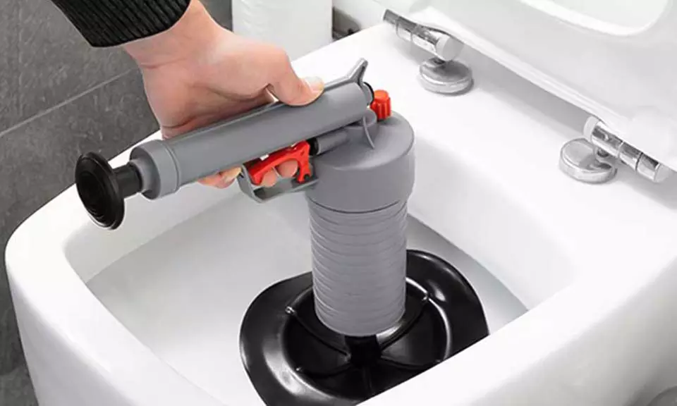 Pistolet déboucheur à air comprimé universel avec adaptateurs pour éviers - Primary Image