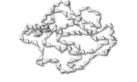 Collana-girocollo Cuoricini in acciaio