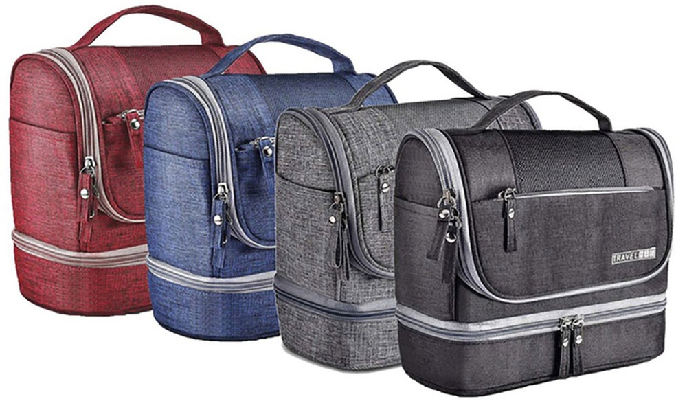 1x oder 2x wasserfeste Kosmetiktasche zum Aufhängen