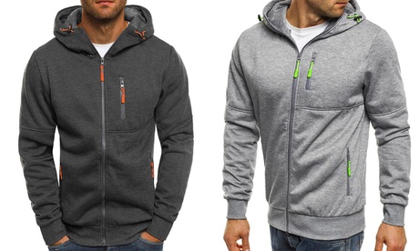 Sweat zippé tricoté pour homme, collection Rhys