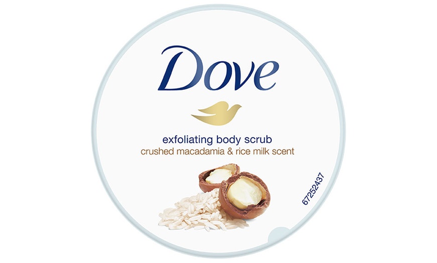 Image 7: One or Two 225ml Dove Body Scrubs