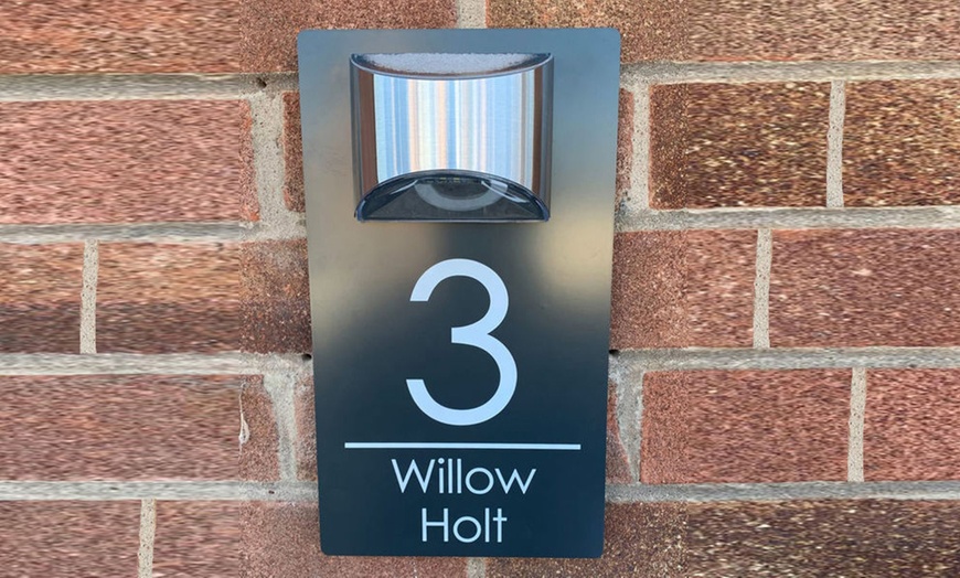 Image 2: One or Two Solar House Signs