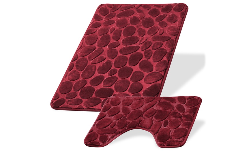 Image 4: Two-Piece Pebbles Bath Mat Set