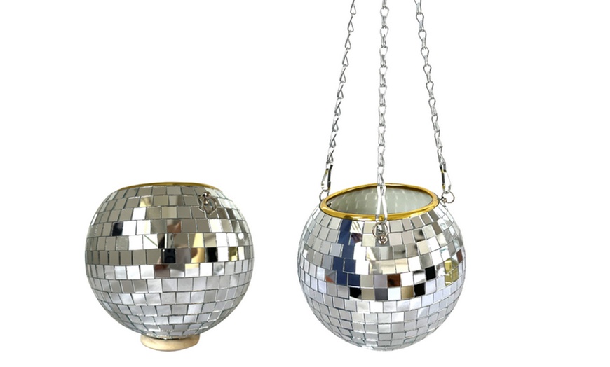 Image 2: Disco Ball Planter with Chain