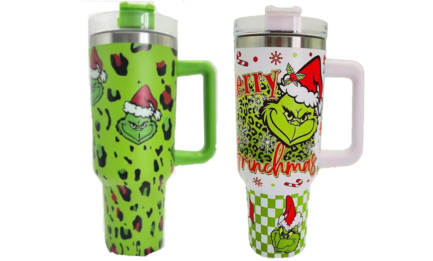 Image 23: 1 ou 2 gobelets de Noël en acier inoxydable d'1 L avec poignée