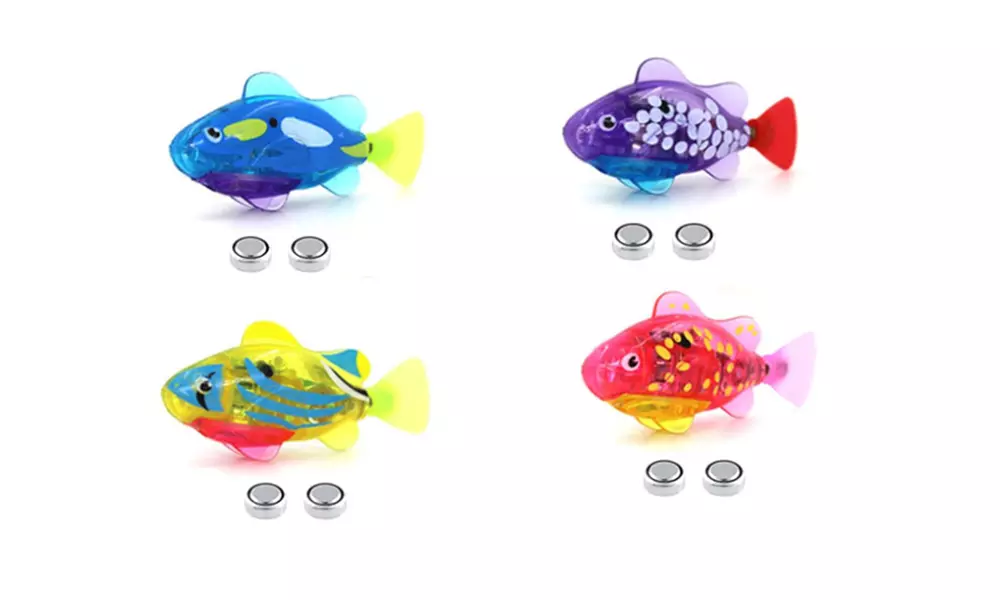 2x oder 4x LED-Roboterfischspielzeug