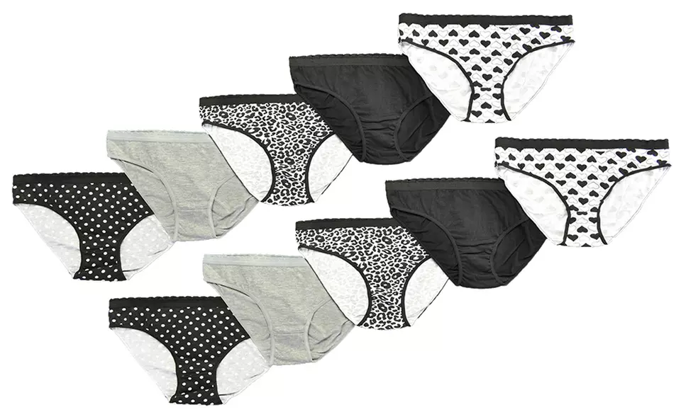 Women's Bikini Panties (10-Pack) (Sizes S, M, XL) - Second Medium