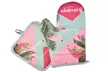 1 ou 2 gants et maniques de cuisine avec motif de flamant rose, coloris au choix - Image 6