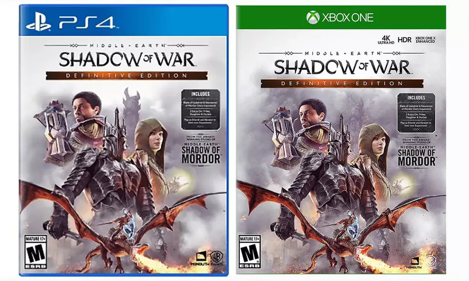 Middle-Earth: Shadow of War Definitive Edition for Xbox One or PlayStation 4 - Primary Image