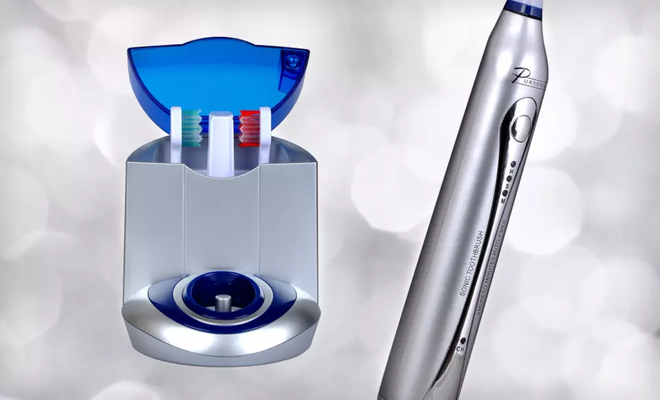 Deluxe Sonic Toothbrush with 12 Brush Heads and UV Sanitizing Function - Second Medium
