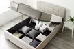 Fabric Ottoman Storage Bed with Optional Bonnell Spring or Pocket Spring Mattress - Image 3