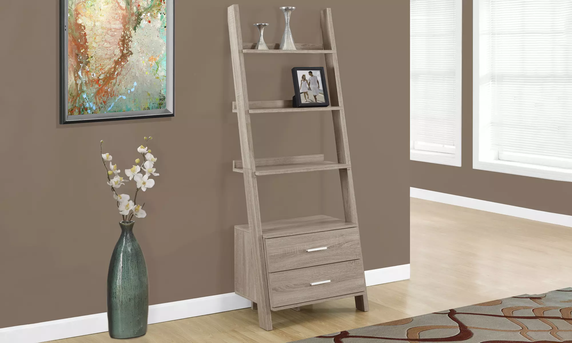 Monarch Specialties Modern Style Ladder Bookcase - Second Medium