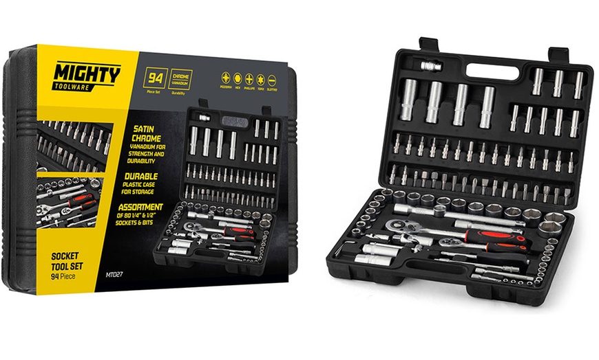 Image 1: 94-Piece Socket/Screwdriver Set