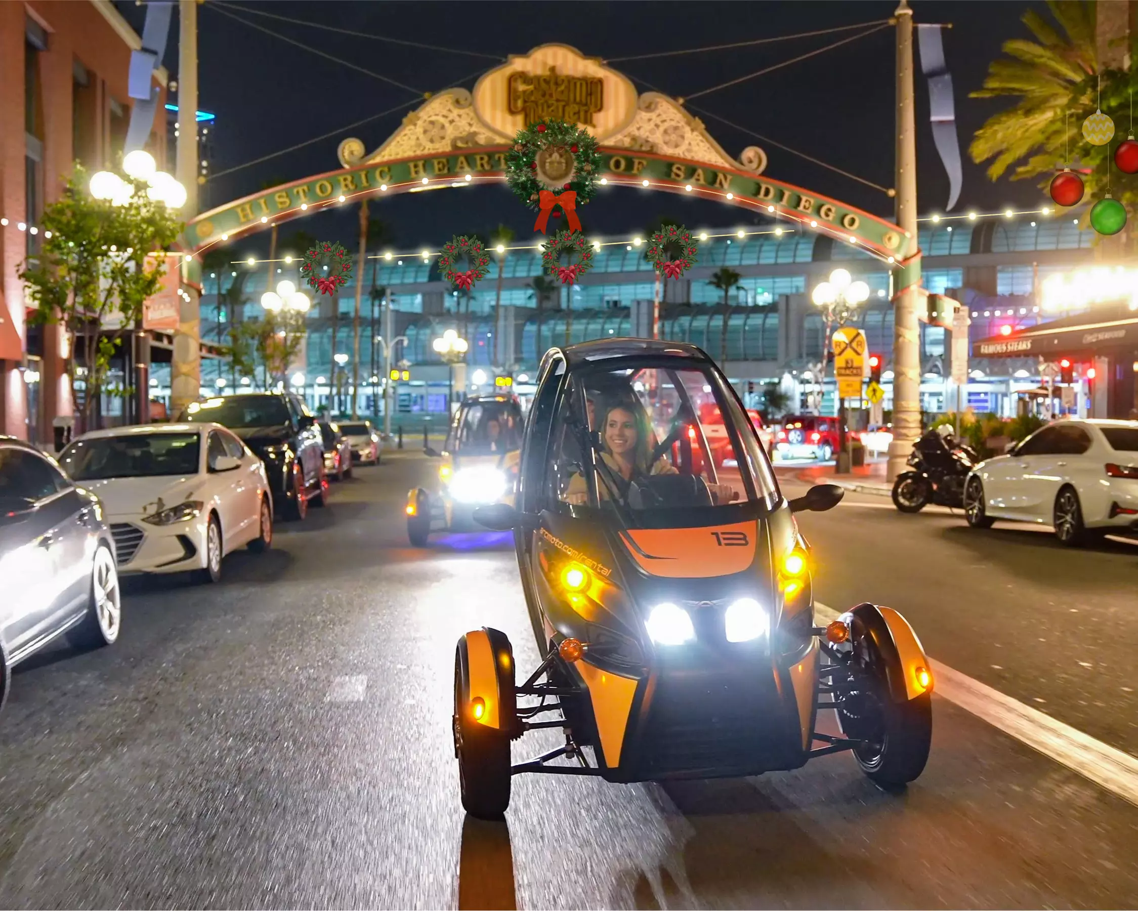 GoCar After Dark-Two Hour Holiday Lights Tour at GoCar Tours San Diego (Up to 40% Off) - Primary Image