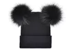 Bonnet double pompon fausse fourrure pour femme Gabi - Second Medium