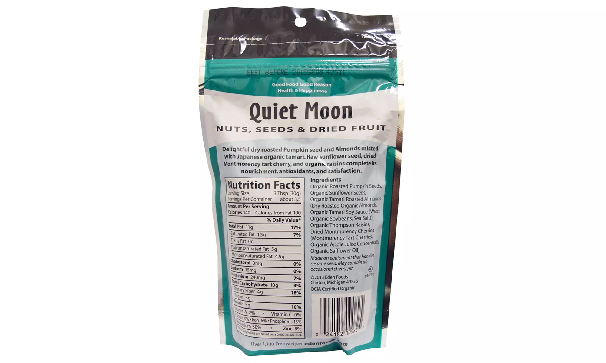 Eden Quiet Moon Snacks with Nuts, Seeds, and Dried Fruit (5-Pack; 4oz.) - Second Medium