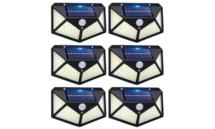 Image 4: Upto Six Motion Sensor 100 or 112 LED Bright White Solar Light