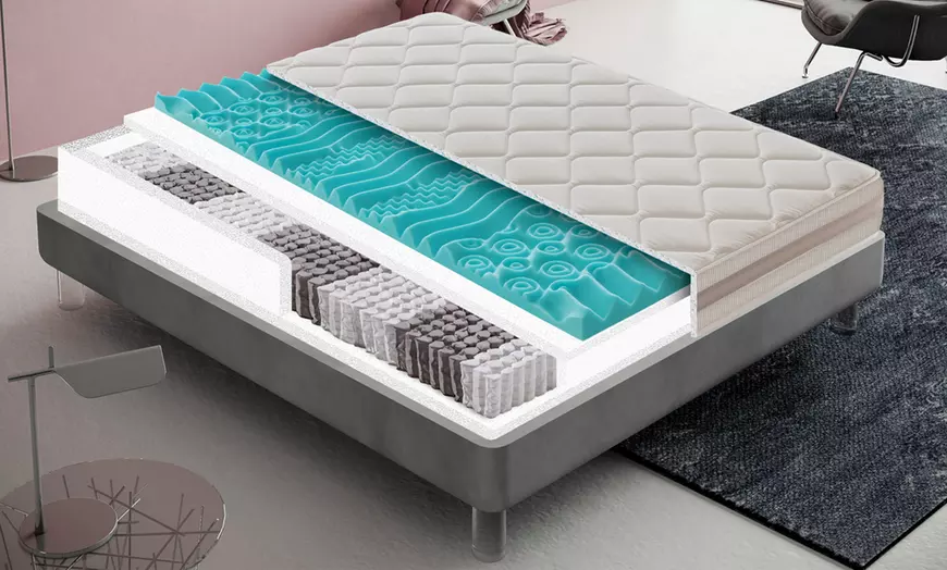 Image 1: Matelas à mémoire de forme et ressorts ensachés