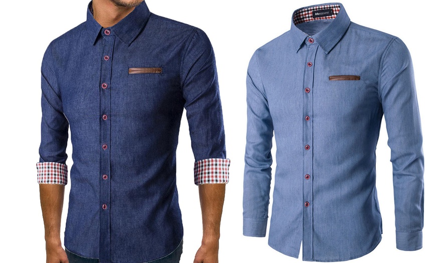 Image 1: Chemise en denim pour homme