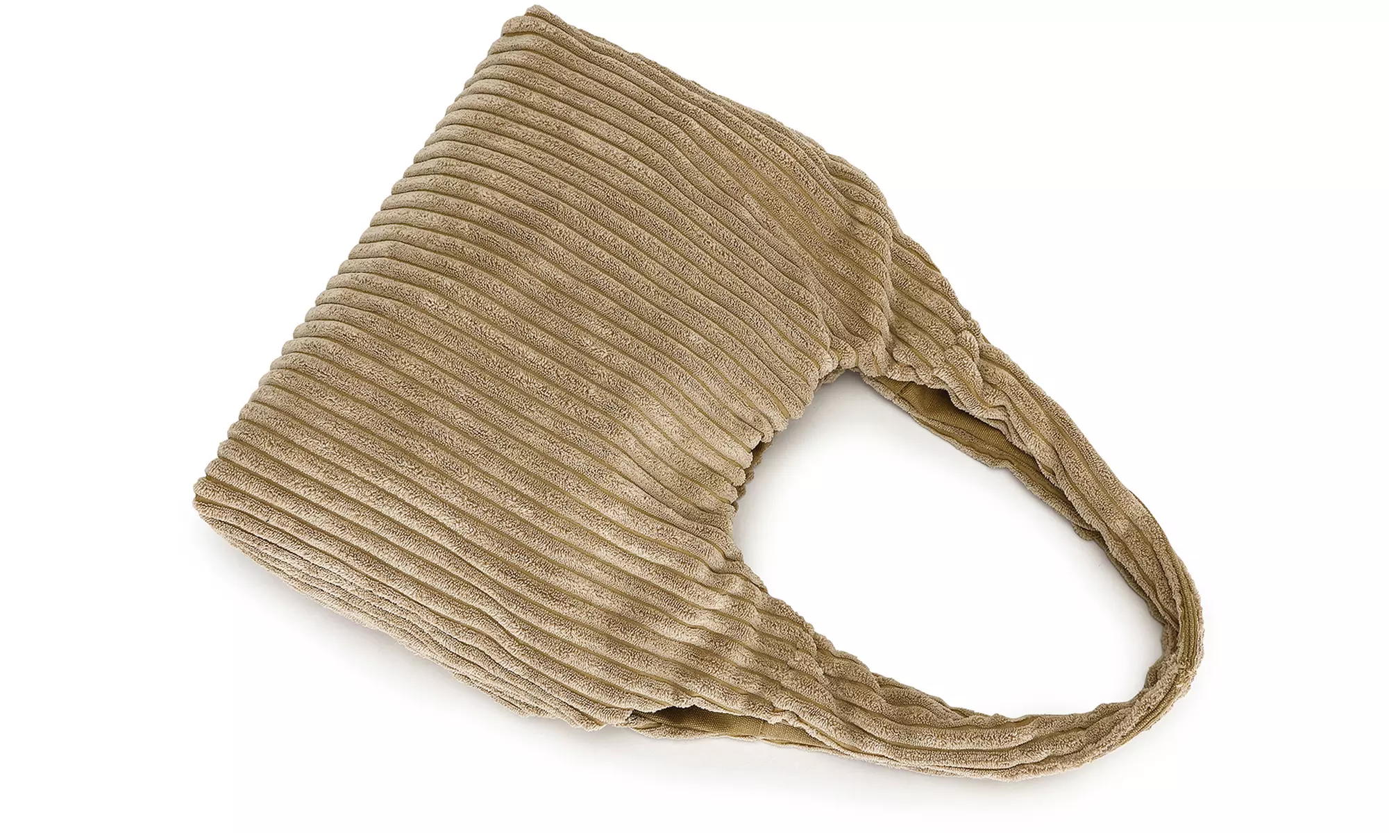 Women's Reversible Corduroy Shoulder Bag With Spacious Interior