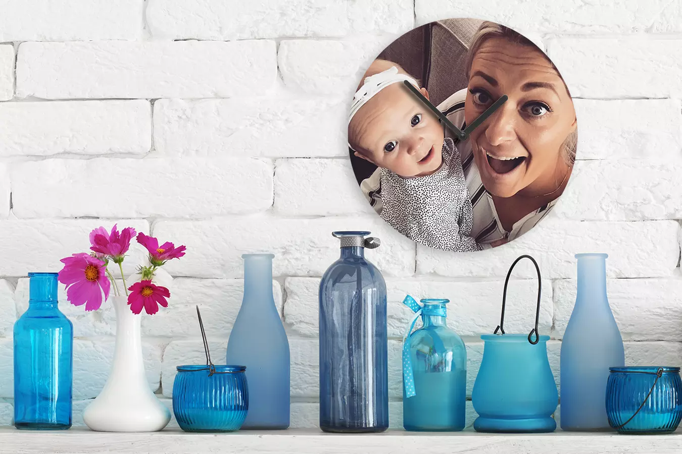 1 ou 2 photos sur horloge avec Hello Déco - Second Medium