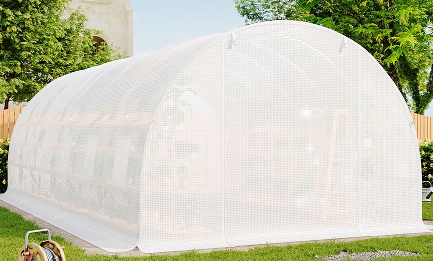 Image 18: Outdoor Walk-in Tunnel Steel Greenhouse with PE Cover