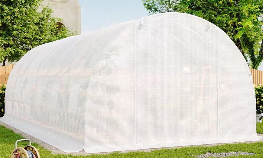 Image 18: Outdoor Walk-in Tunnel Steel Greenhouse with PE Cover
