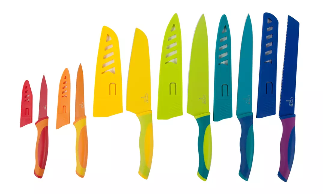 Set of 6 Core Kitchen Knives with Sheaths - Second Medium