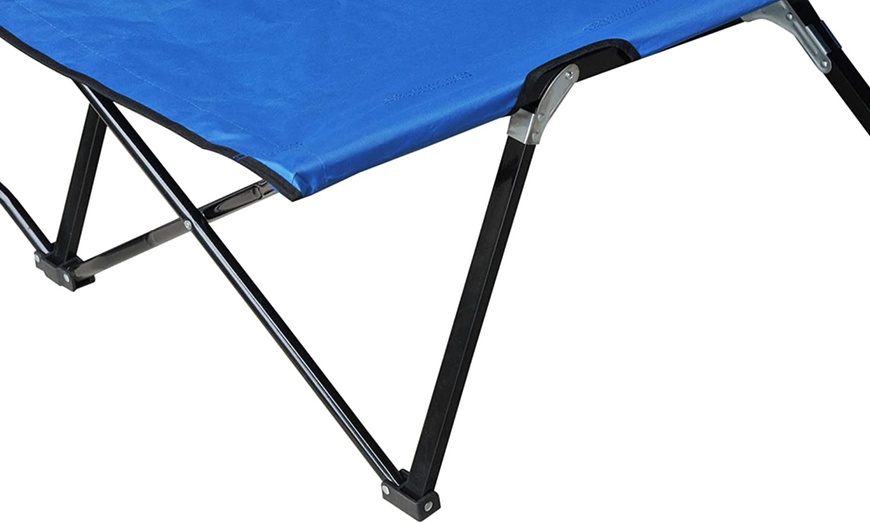 Image 5: Outsunny Double Camping Cot