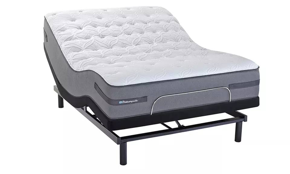 Closeout Sealy Wilham Euro Pillowtop Firm or Plush Mattress with Sealy Ease Adjustable Base. Free White Glove Delivery. - Primary Image