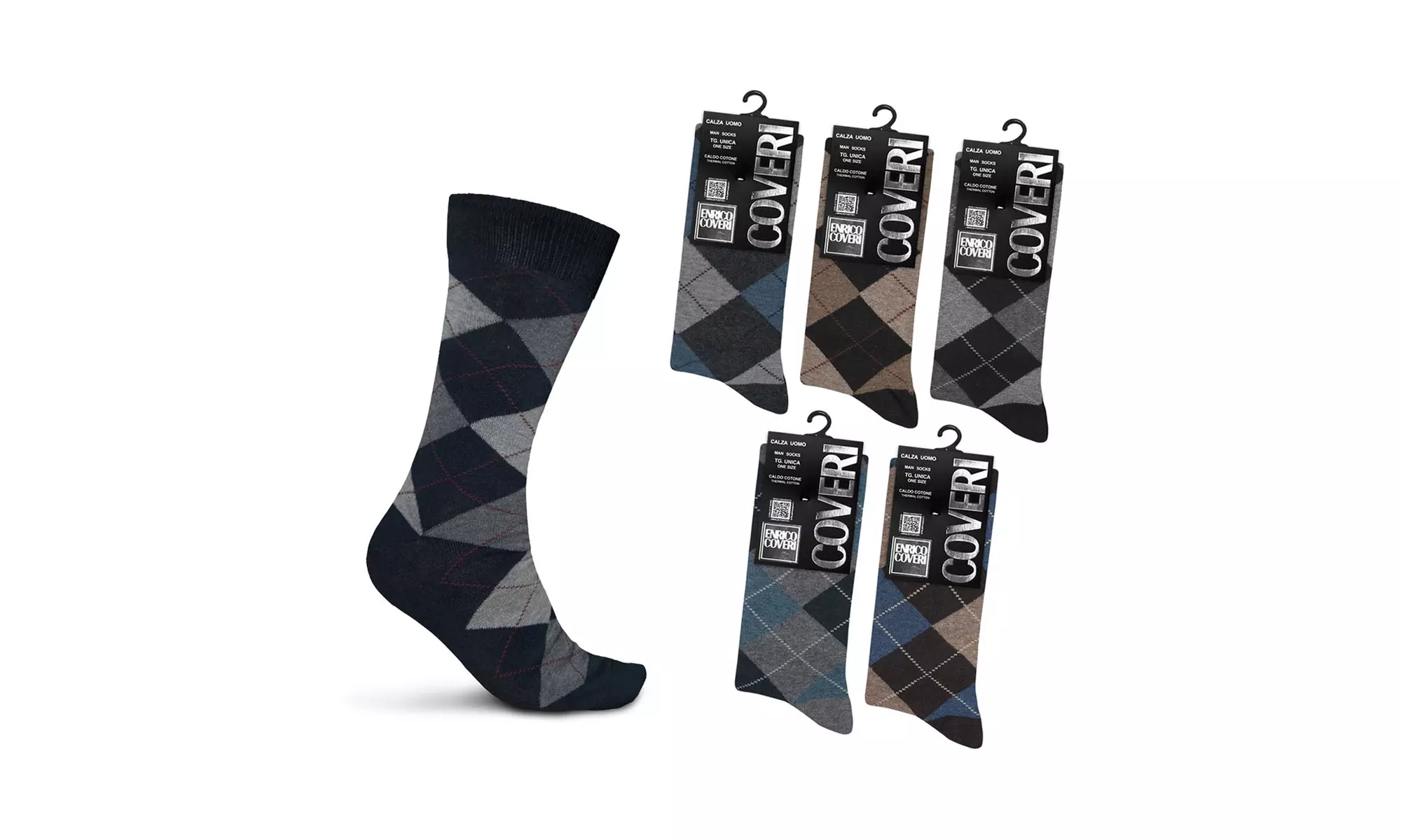 Pack di 6 paia di calze da uomo Enrico Coveri