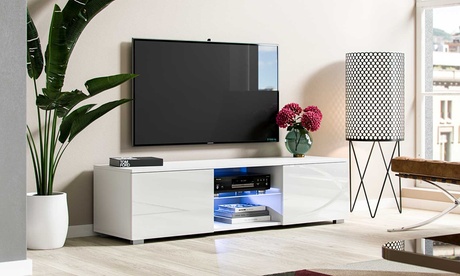 Mobile porta TV Bridgette con LED disponibile in 4 colori