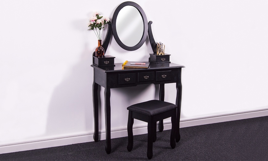 Image 11: Dressing Table with Stool Set