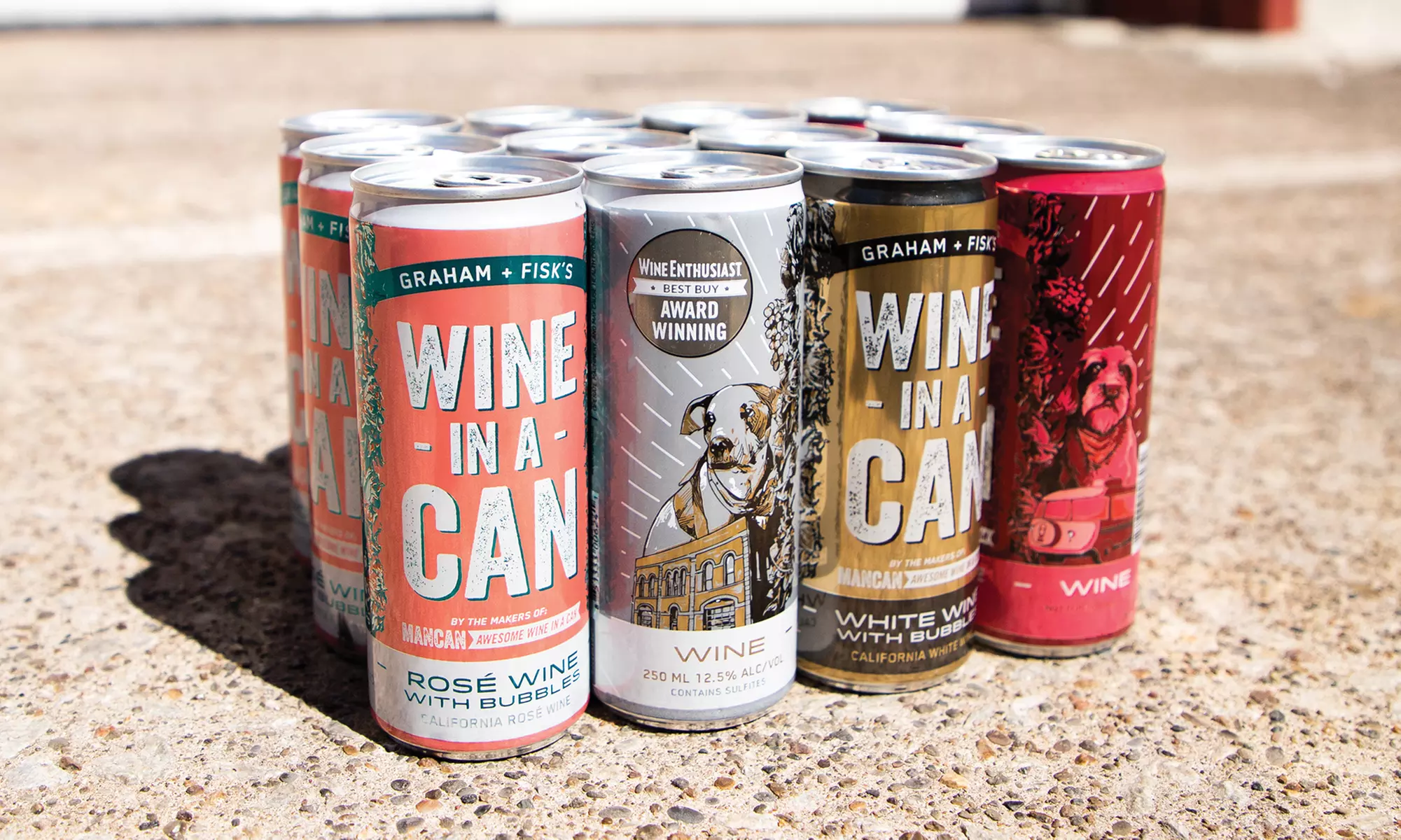 Graham & Fisk's Wine-In-A-Can (8-, 12- or 24-Pack). Shipping Included. - Primary Image